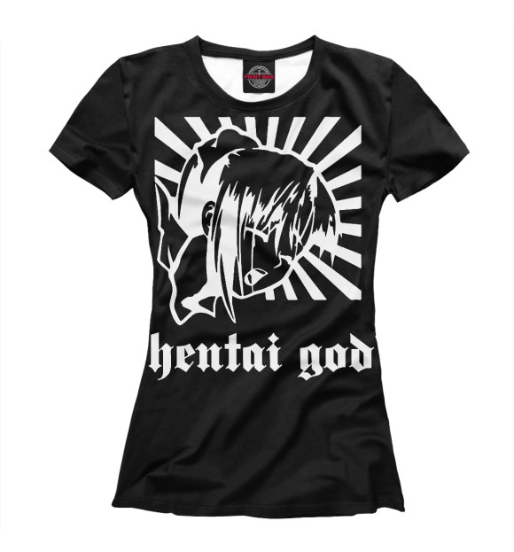 Женская футболка с изображением Dark Hentai цвета Белый