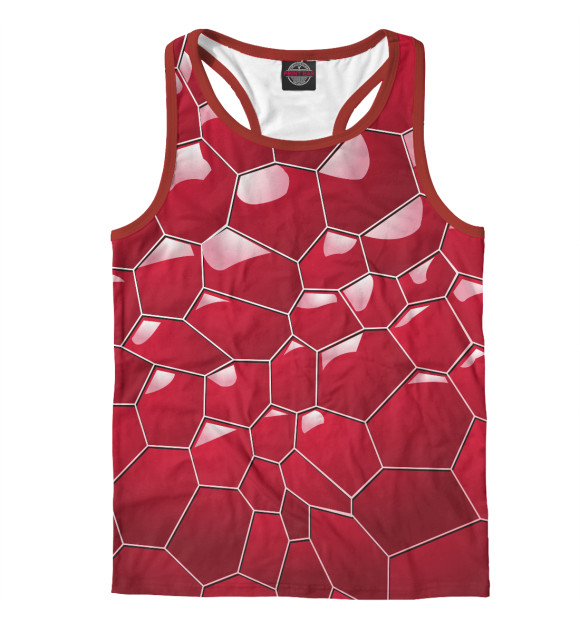 Мужская майка-борцовка с изображением Соты 3D цвета Белый