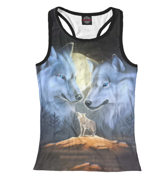 Женская майка-борцовка с изображением Родители цвета Белый