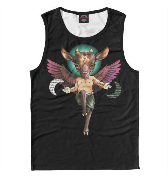 Майка для мальчика с изображением Бафомет цвета Белый