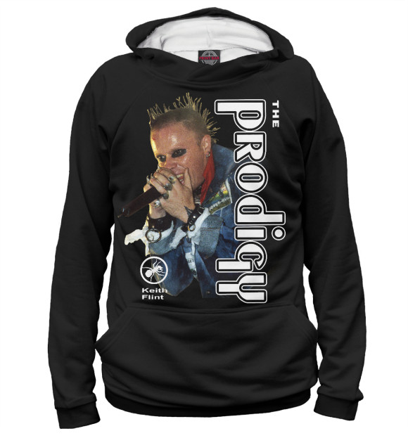 Женское худи с изображением The Prodigy Keith Flint цвета Белый