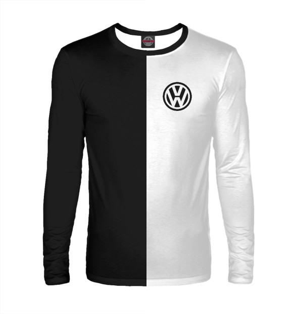 Мужской лонгслив с изображением Volkswagen цвета Белый