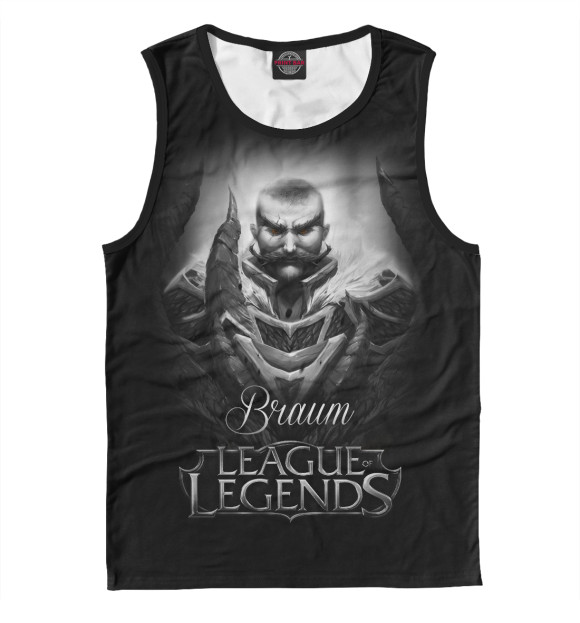 Мужская майка с изображением Браум цвета Белый