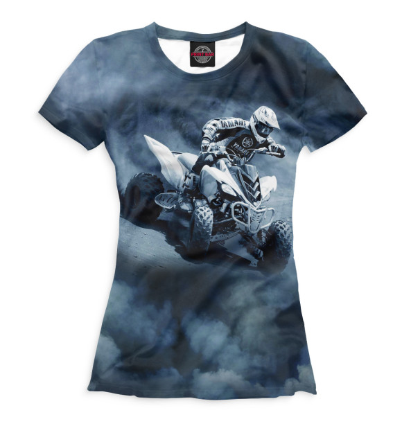 Женская футболка с изображением Квадроцикл цвета Белый