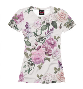 Женская футболка Узор с розами