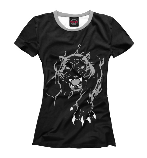 Женская футболка с изображением Panther цвета Белый