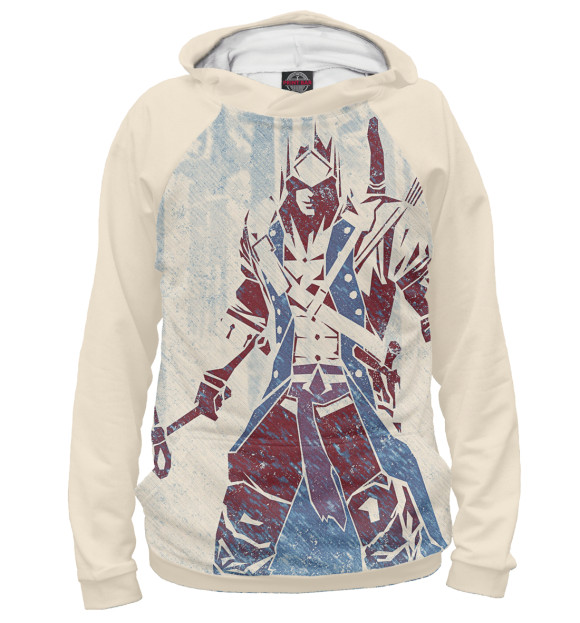 Женское худи с изображением Assassin's Creed цвета Белый