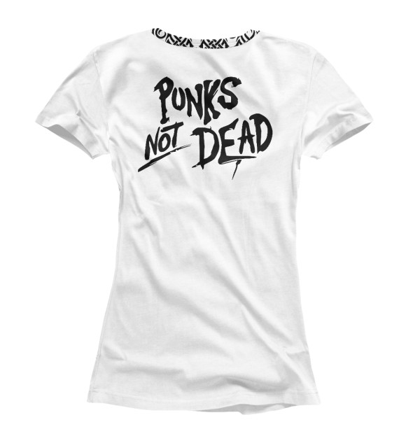 Женская футболка с изображением Панк-Рок цвета Белый