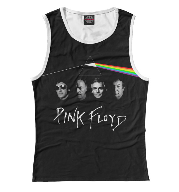 Майка для девочки с изображением Pink Floyd цвета Белый