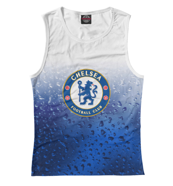 Женская майка с изображением Chelsea цвета Белый