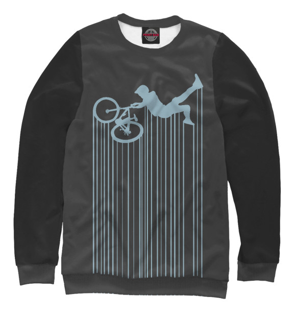 Мужской свитшот с изображением MTB Lines цвета Белый