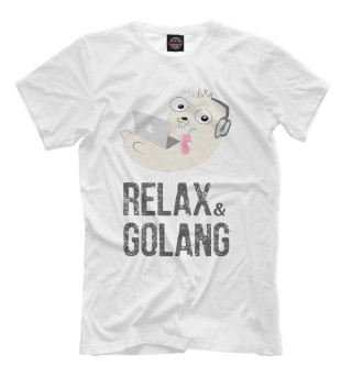 Мужская футболка Relax & Golang