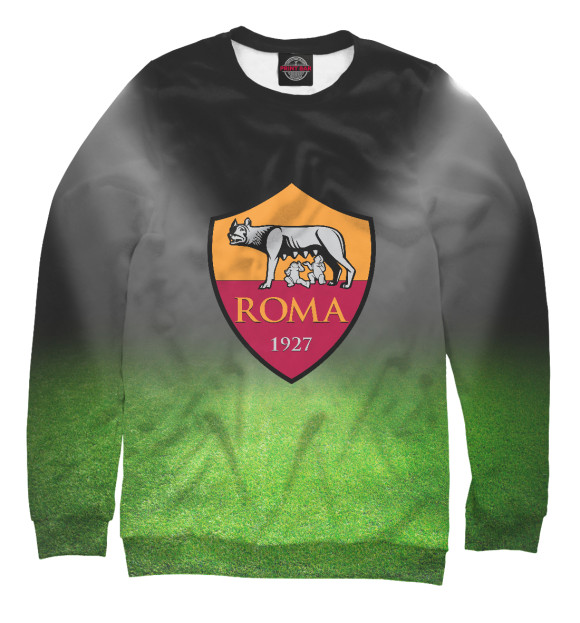 Свитшот для мальчиков с изображением FC Roma цвета Белый