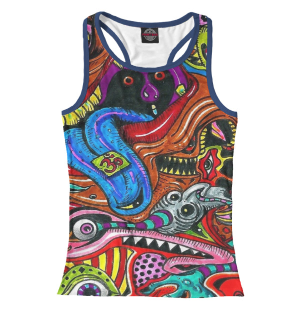 Женская майка-борцовка с изображением ГОЛЮЦИНАГЕН цвета Белый