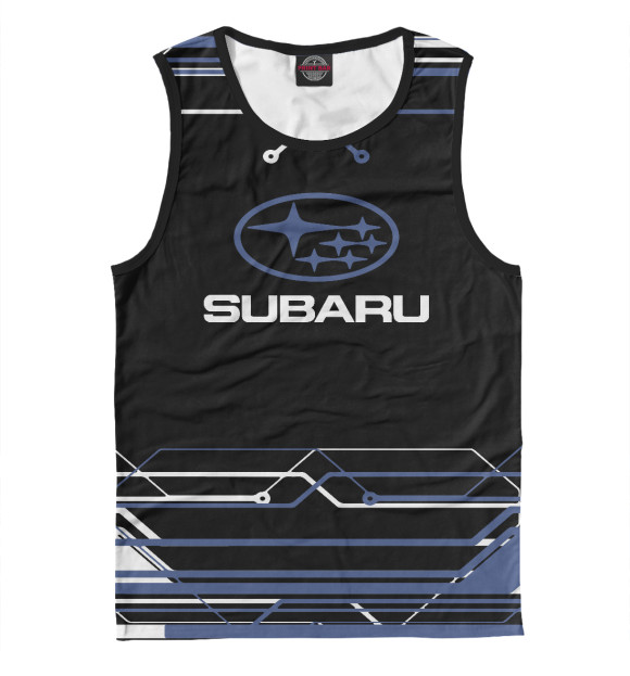Майка для мальчика с изображением Subaru цвета Белый