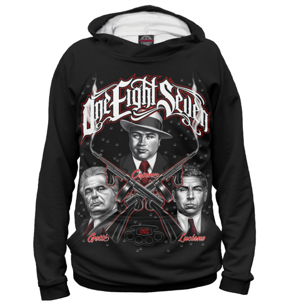 Женское худи с изображением Ale Capone цвета Белый