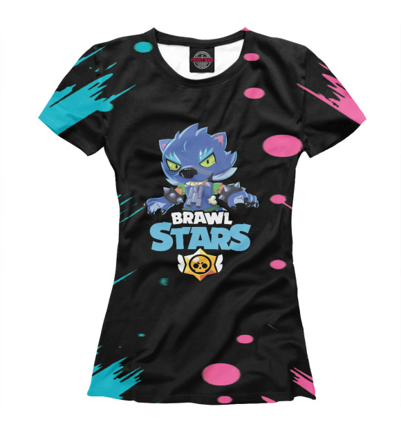 Футболка для девочек с изображением Brawl Stars цвета Белый