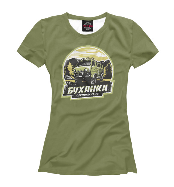 Женская футболка с изображением УАЗ цвета Белый