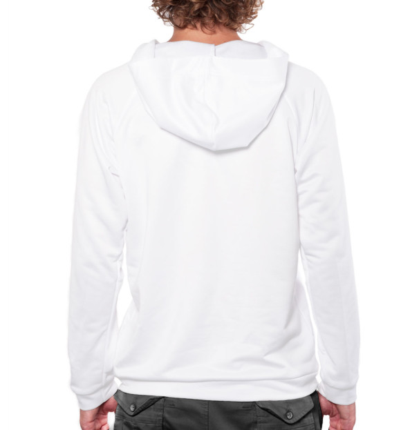 Мужское худи с изображением JDM цвета Белый