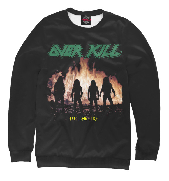 Свитшот для мальчиков с изображением Overkill: Feel the Fire цвета Белый