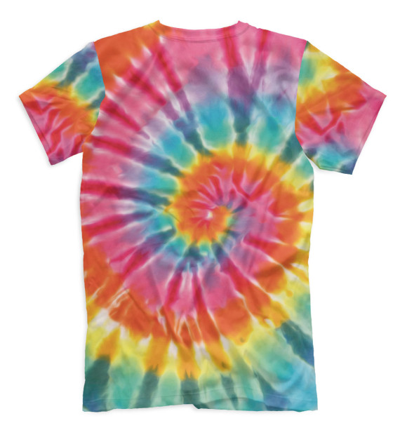 Мужская футболка с изображением Tie-dye цвета Белый