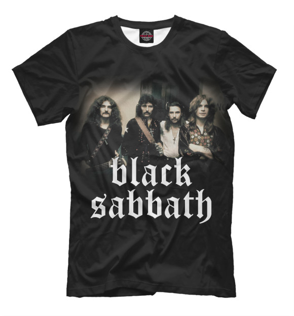 Мужская футболка с изображением Black Sabbath & Ozzy Osbourne цвета Черный