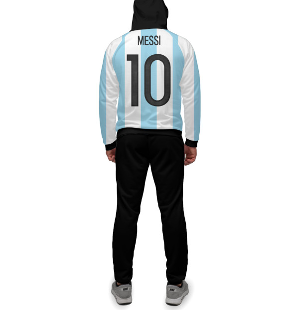 Мужской спортивный костюм с изображением Месси Форма Сборной Аргентины цвета Белый