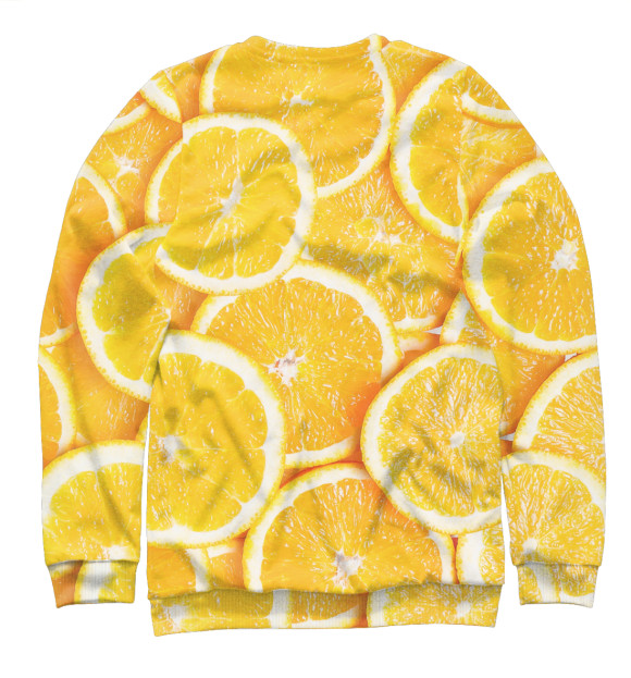 Мужской свитшот с изображением Апельсины цвета Белый