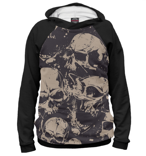 

Худи Print Bar, Белый, Grey Skulls