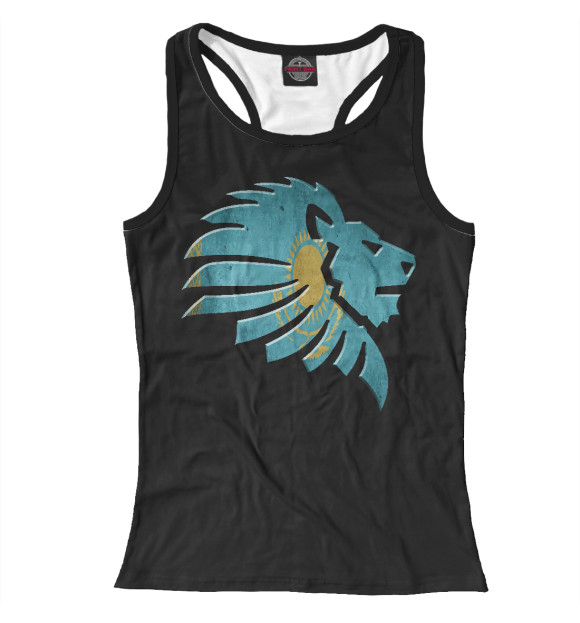 Женская майка-борцовка с изображением Казахстан цвета Белый