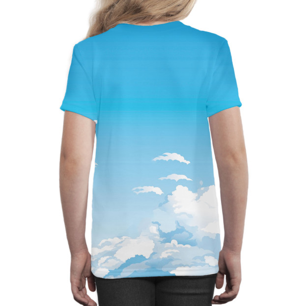 Футболка для девочек с изображением ПВО цвета Белый