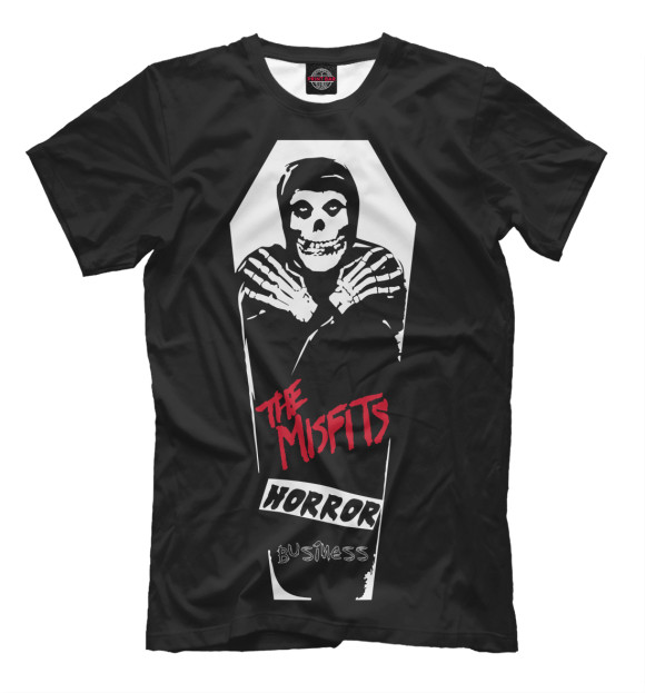 Мужская футболка с изображением The Misfits цвета Черный