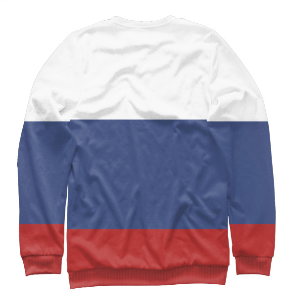 Мужской свитшот с изображением Russia Tricolour цвета Белый
