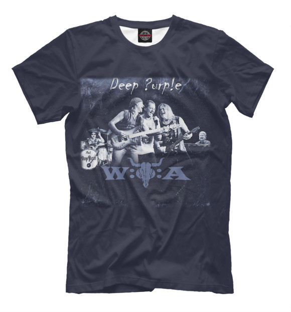 Футболка для мальчиков с изображением Deep Purple цвета Черный