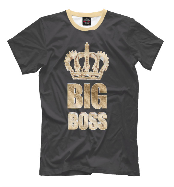 Футболка для мальчиков с изображением Big Boss цвета Темно-красный