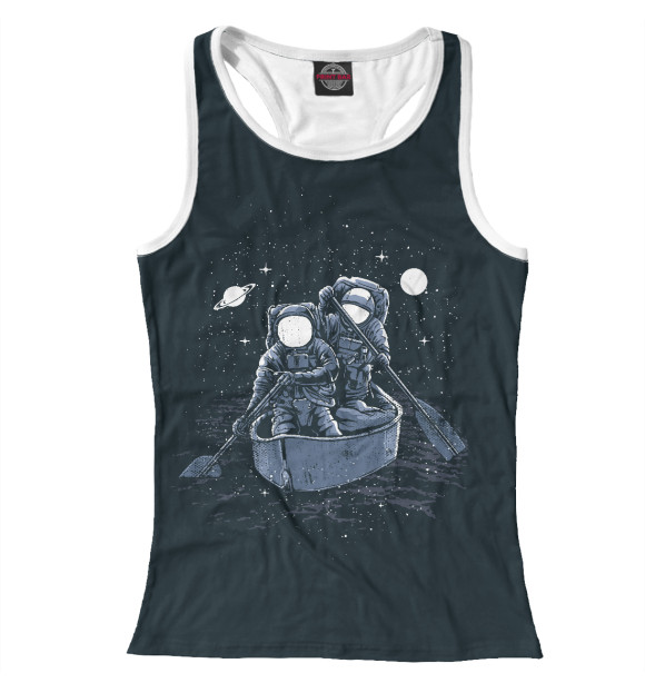 Женская майка-борцовка с изображением Astro цвета Белый