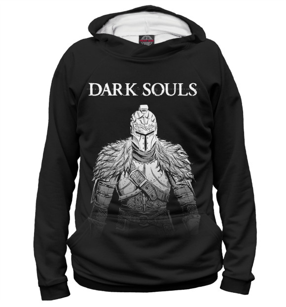 Мужское худи с изображением Dark Souls цвета Белый