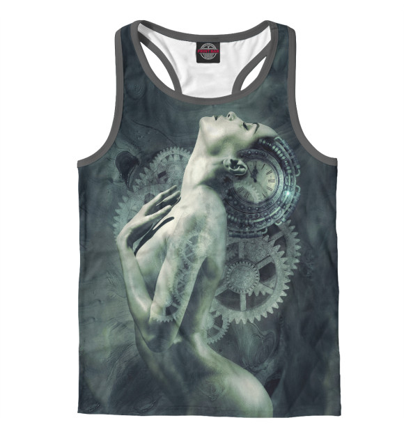 Мужская майка-борцовка с изображением Девушка цвета Белый