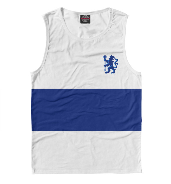 Майка для мальчика с притом ФК Челси цвета Белый Майка для мальчика с изображением ФК Челси цвета Белый