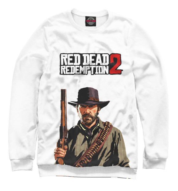 Женский свитшот с изображением Red Dead Redemption 2 цвета Белый