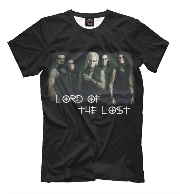 Мужская футболка с изображением Lord of the lost цвета Черный