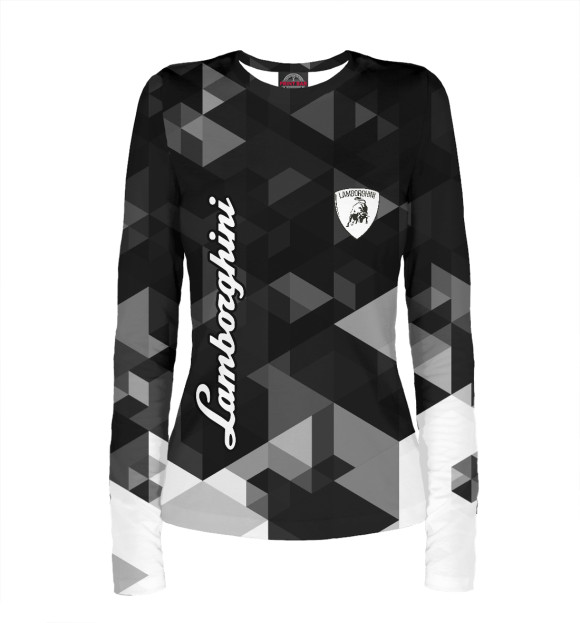 Женский лонгслив с изображением Lamborghini цвета Белый