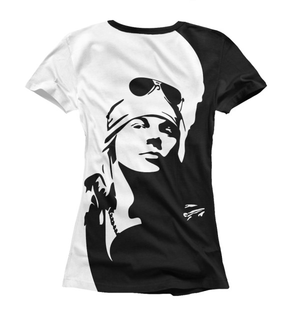 Футболка для девочек с изображением Axl Rose цвета Белый