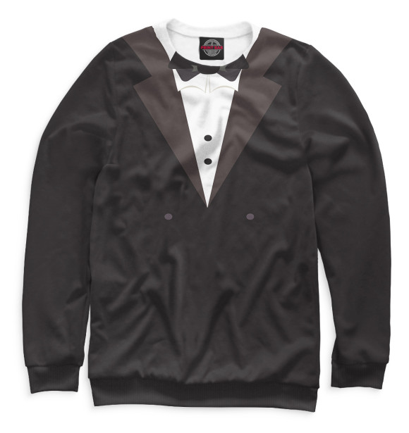 Женский свитшот с изображением Смокинг цвета Белый