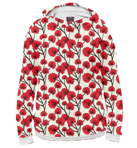 

Худи Print Bar, Белый, Цветы