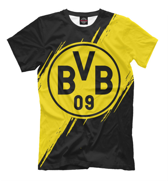Мужская футболка с изображением Боруссия Дортмунд цвета Черный