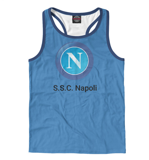 Мужская майка-борцовка с изображением Napoli цвета Белый