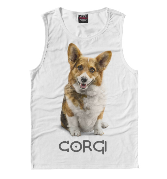 Майка для мальчика с изображением Corgi Dog цвета Белый