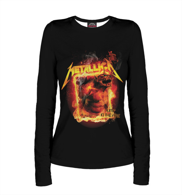 Женский лонгслив с изображением Metallica цвета Белый