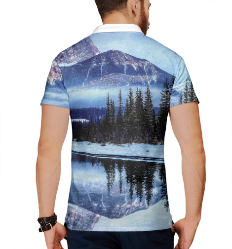 

Поло Print Bar, Белый, Mountain